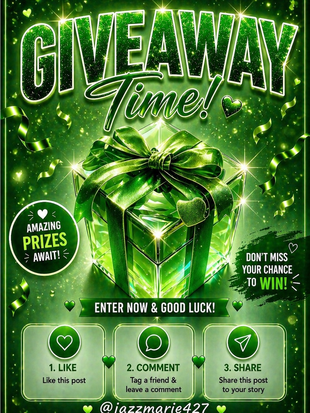 Green Giveaway Graphic Poster